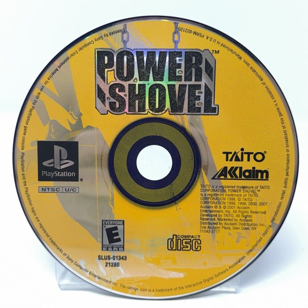 Power Shovel Sony PlayStation PS1 Disc Only Refurbished Tested